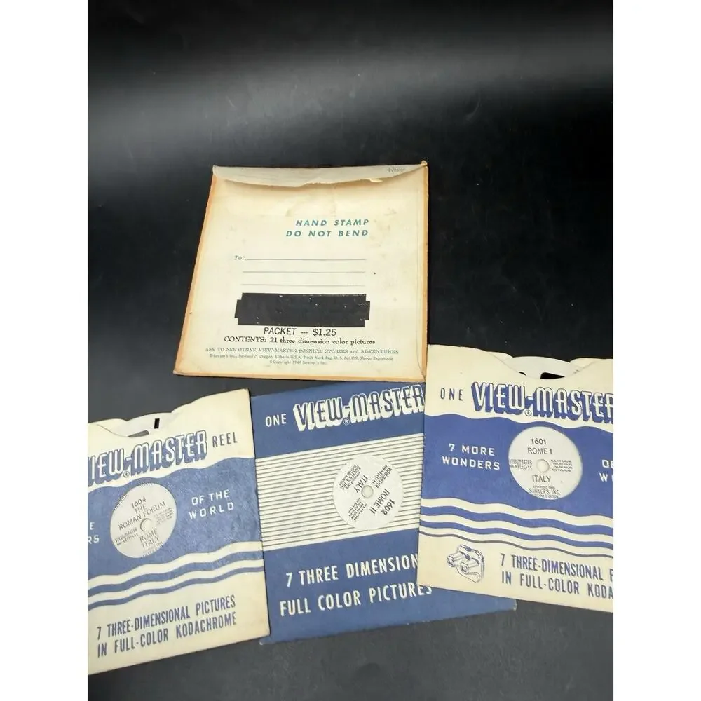 SAWYERS VIEW-MASTER REEL 1600 ROME 1 ITALY 1955 W SLEEVE Complete